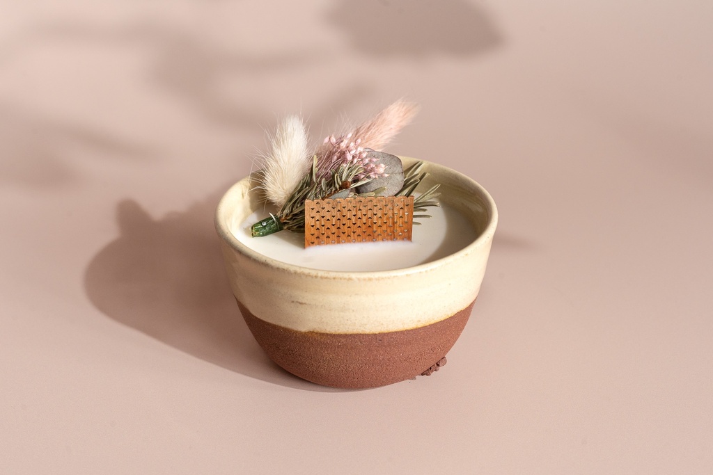 Bougie Fleurie - Feu de Cheminée