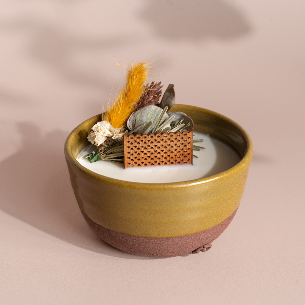 Bougie Fleurie - Pain d'Epices