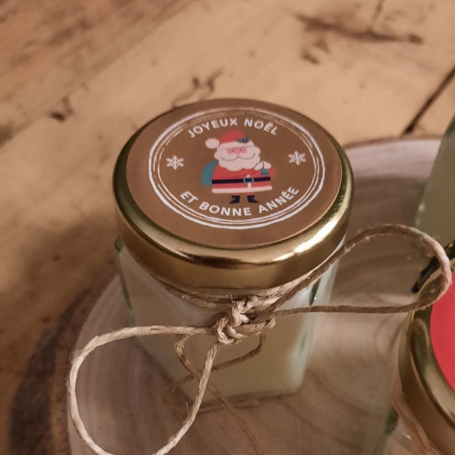 Lot de 4 mini bougies festives (Père Noël - Goûter d'Automne)