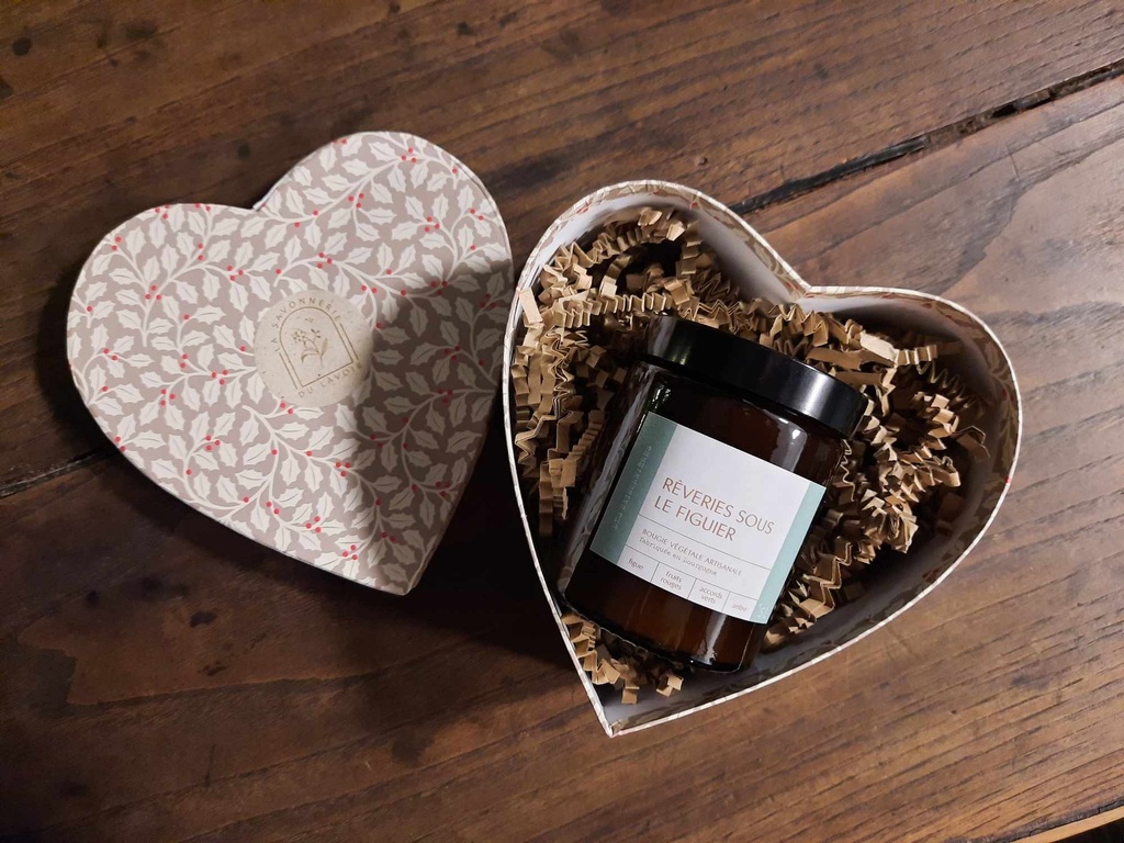 Coeur Moyen Noël - Boîte cadeau